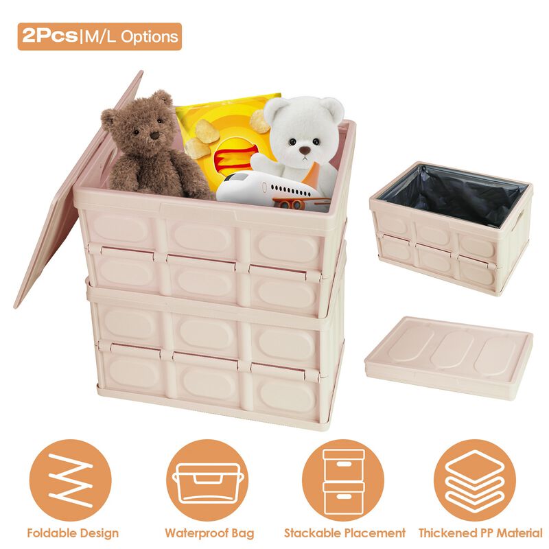 2Pcs 30L Collapsible Storage Bins