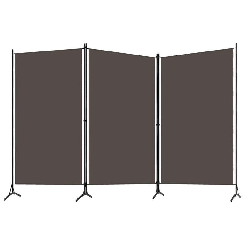 3-Panel Room Divider Anthracite 102.4"x70.9" Fabric