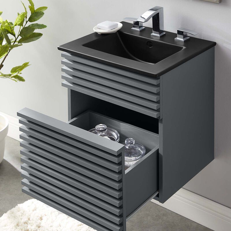 Render 18" Wall-Mount Bathroom Vanity image number 7