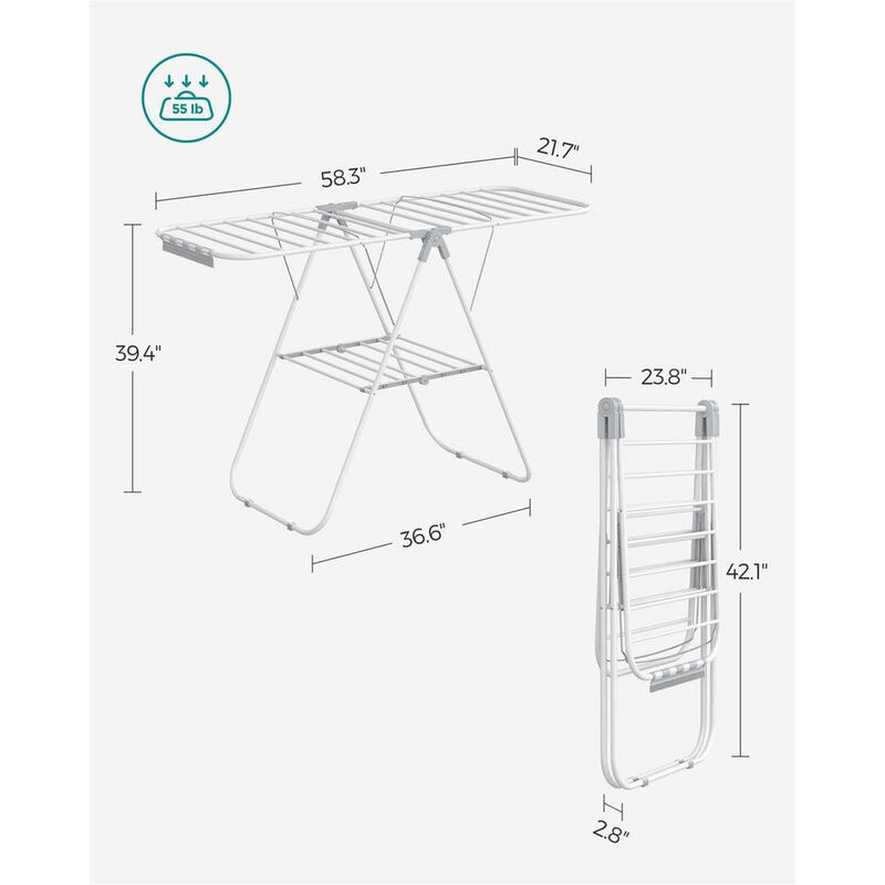 Multi-Clip Drying Rack for Socks and Delicates &ndash; Foldable Clothes Rack for Laundry Room or Bathroom