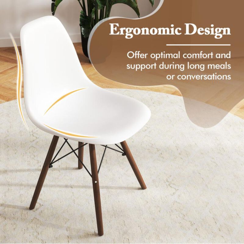 Hivvago 5 Pieces Dining Table Set With Solid Wood Leg