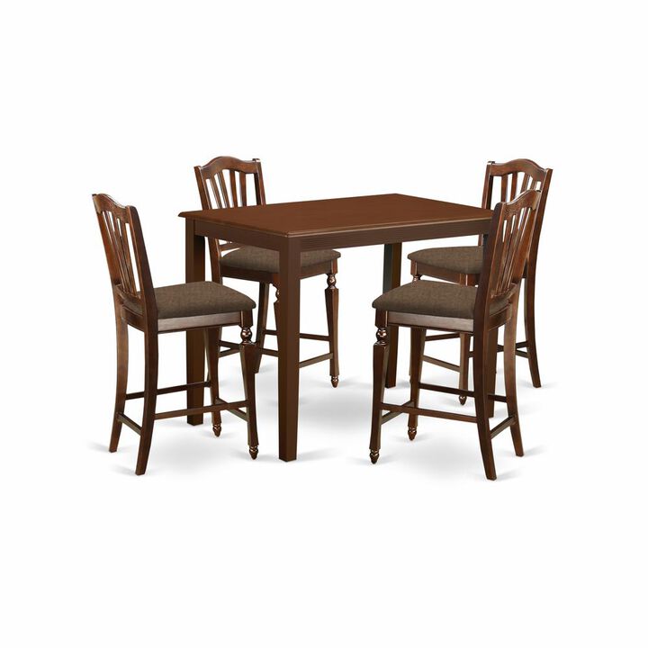 5 Pc counter height Dining set - high Table and 4 counter height Dining chair.