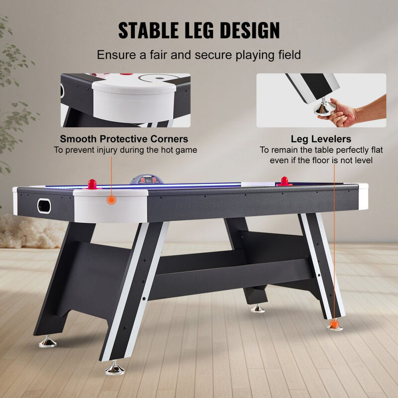72in Air Powered Hockey Table with Electronic Scoring and LED Display image number 3