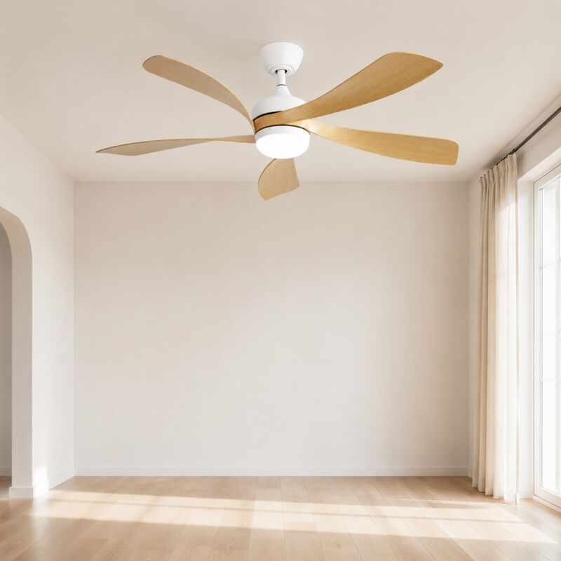 ELEMENT ACE Modern 52-Inch Ceiling Fan with Dimmable LED Light, Remote Control and Reversible Quiet DC Motor for Patios image number 2