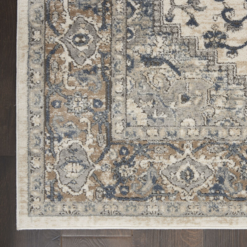 Quarry QUA05 Ivory/Gray 7' x 10' Rug image number 2