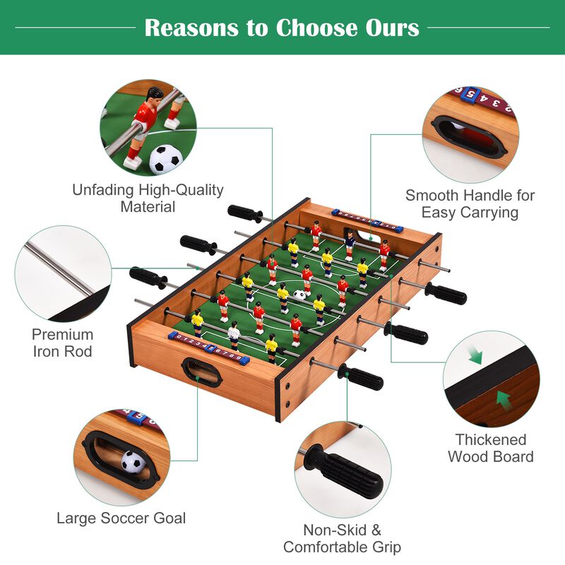 2 in 1 Multi Game Table with Air Hockey and Foosball for Indoor Outdoor Play-Light Brown image number 3