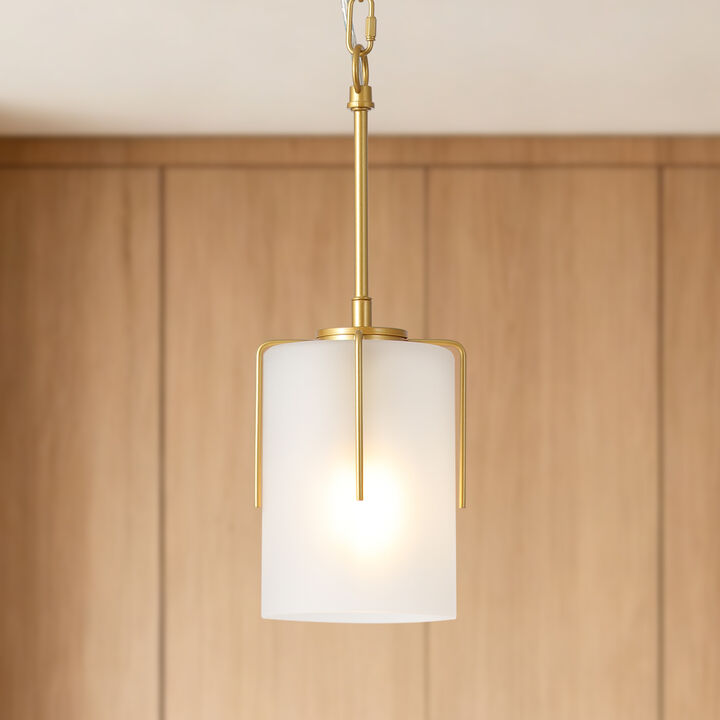 ELEMENT ACE Industrial Pendant Light with Clear Glass Shade Glare-Free Ceiling Light Fixture for Kitchen Island Dining Room Entryway Home Decor