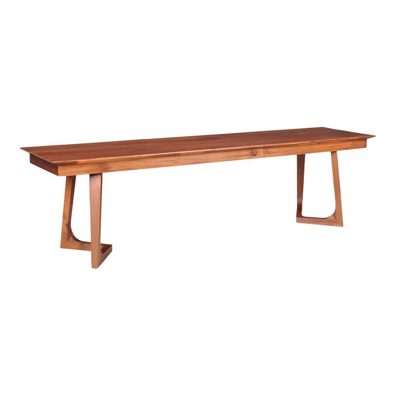 Moe's Home Collection Godenza Bench Walnut image number 0
