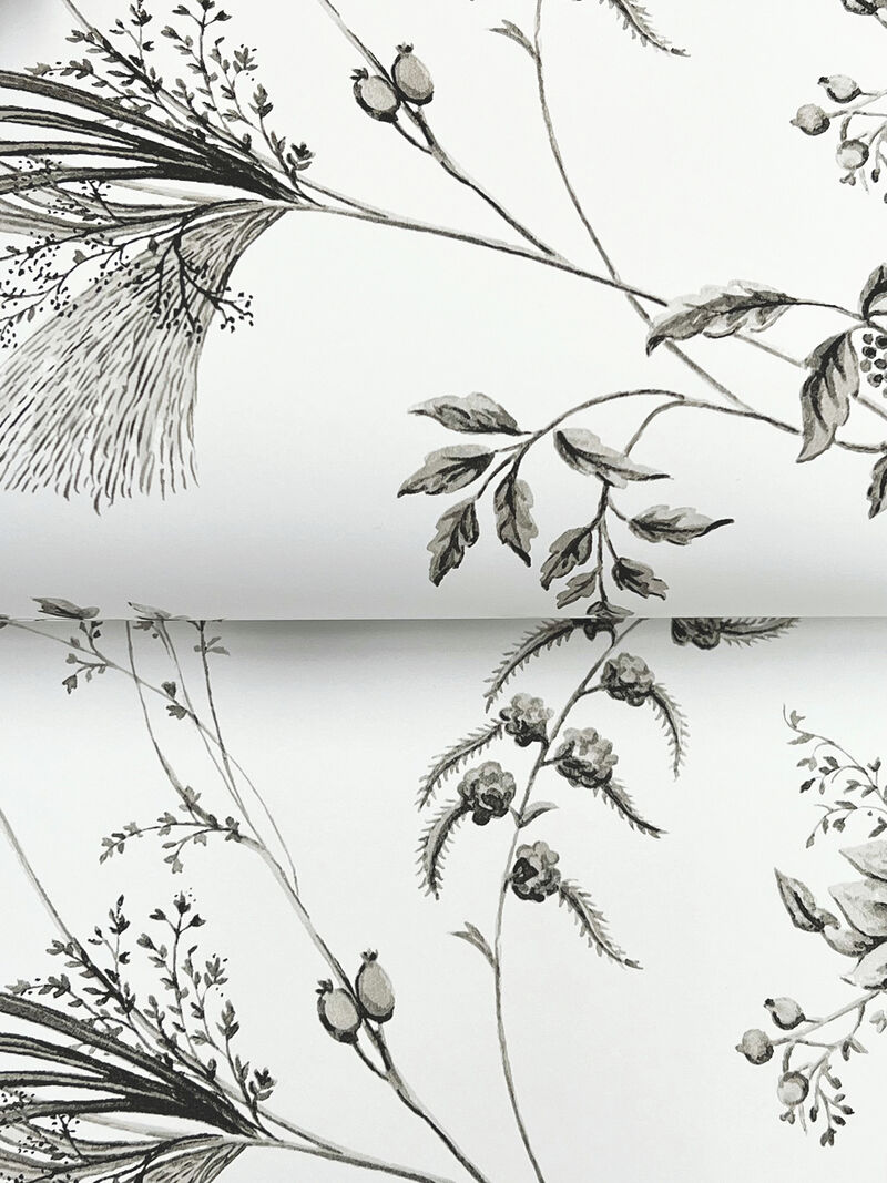 Floral Lace Black Wallpaper (Set of 2) image number 1