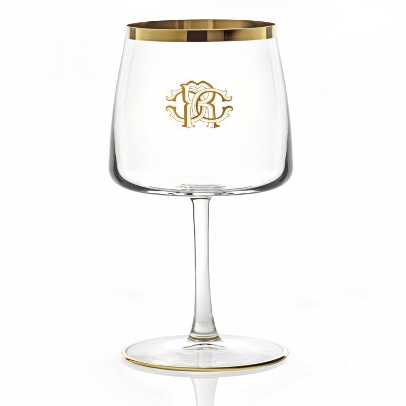 Wine Goblet NEW MONOGRAM  Gold 14.5 oz, H 8.5" image number 0