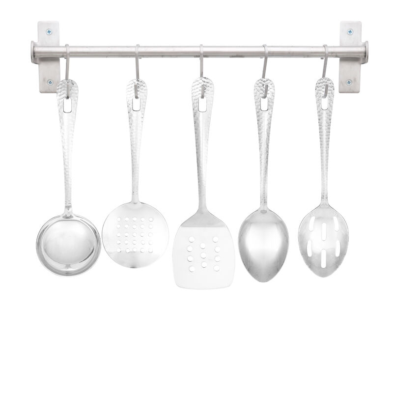 Premium Stainless Steel Supreme Hammered Mini Kitchen Utensils - 5 Piece Set