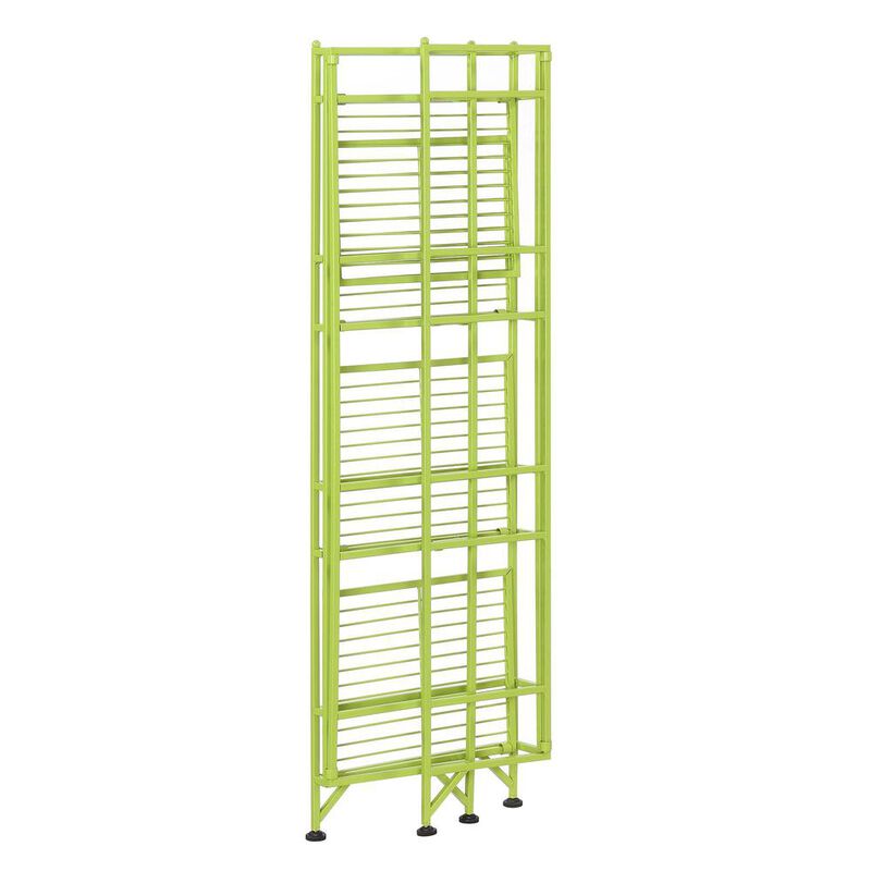 Convenience Concepts Xtra Storage 4 Tier Folding Metal Shelf Lime image number 1
