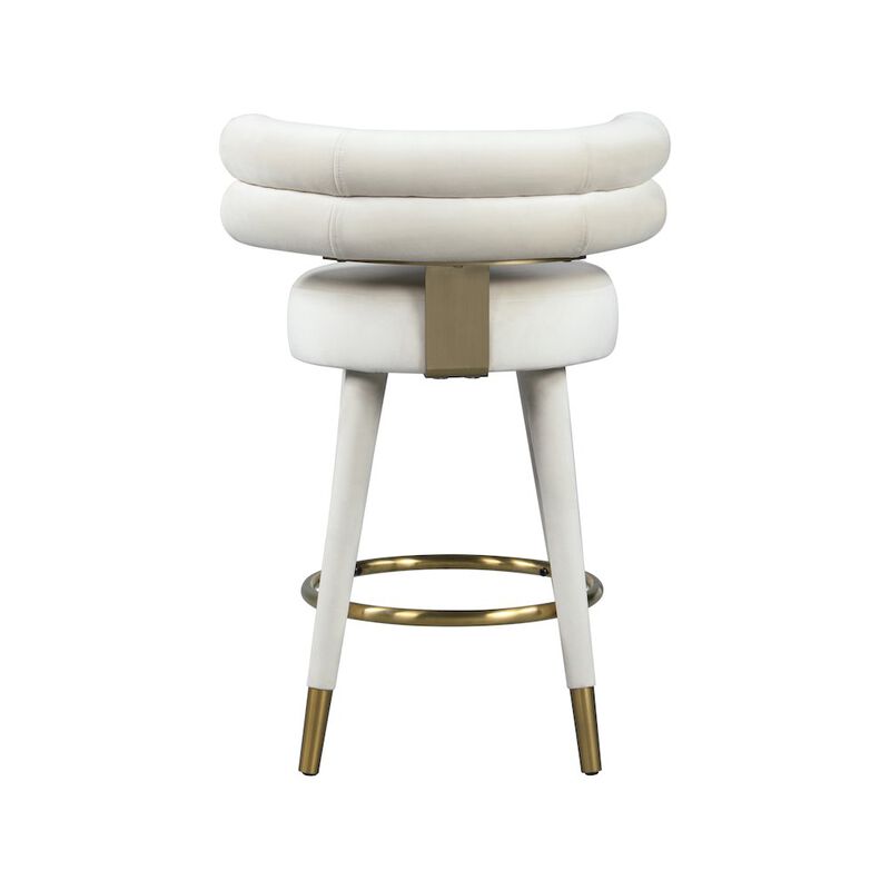 Meridian Furniture Fitzroy Velvet Counter Stool, Set of 2