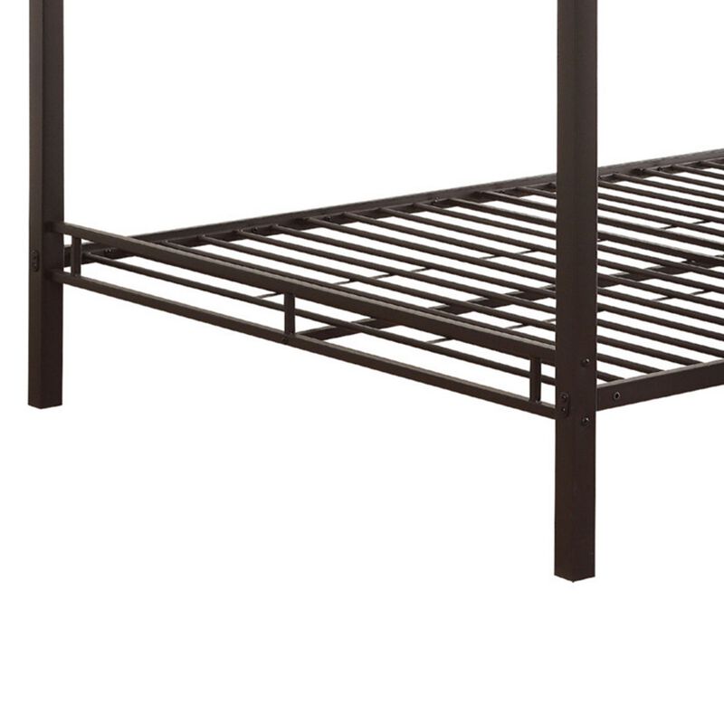 Metal Queen/Queen Bunk Bed, Black Sand