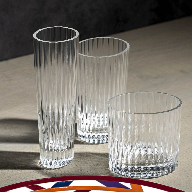 Champagne Glasses NASTRI GLASS Transparent Set of 6, H 6.5" image number 2