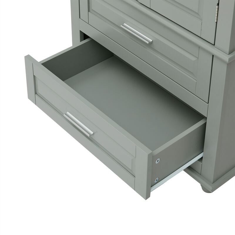 Merax Storage Cabinet with Two Drawers for Bathroom