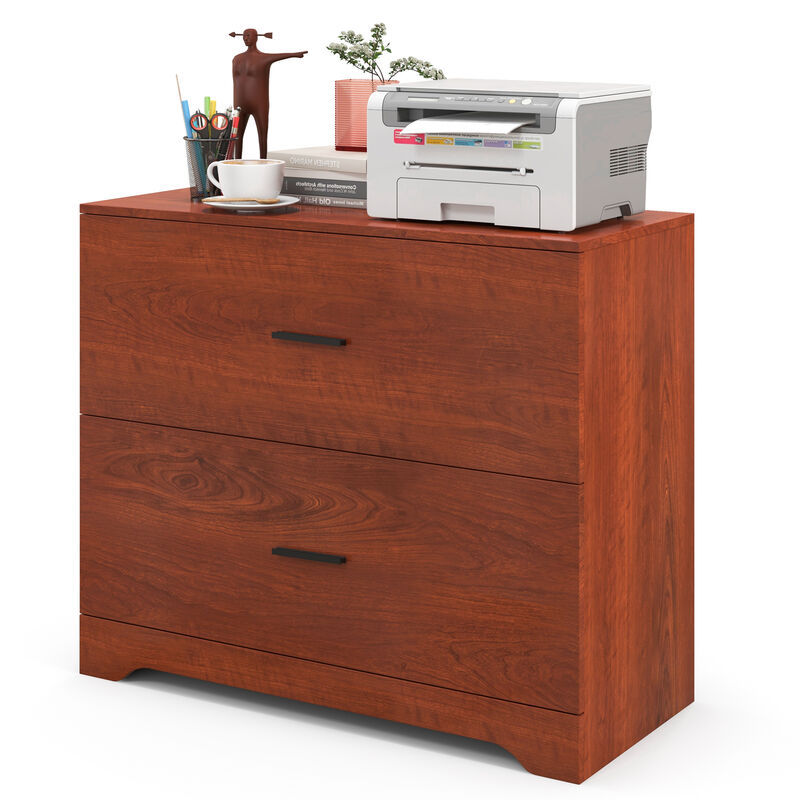Office Filing Cabinet – 2-Drawer Lateral Storage with File Rails