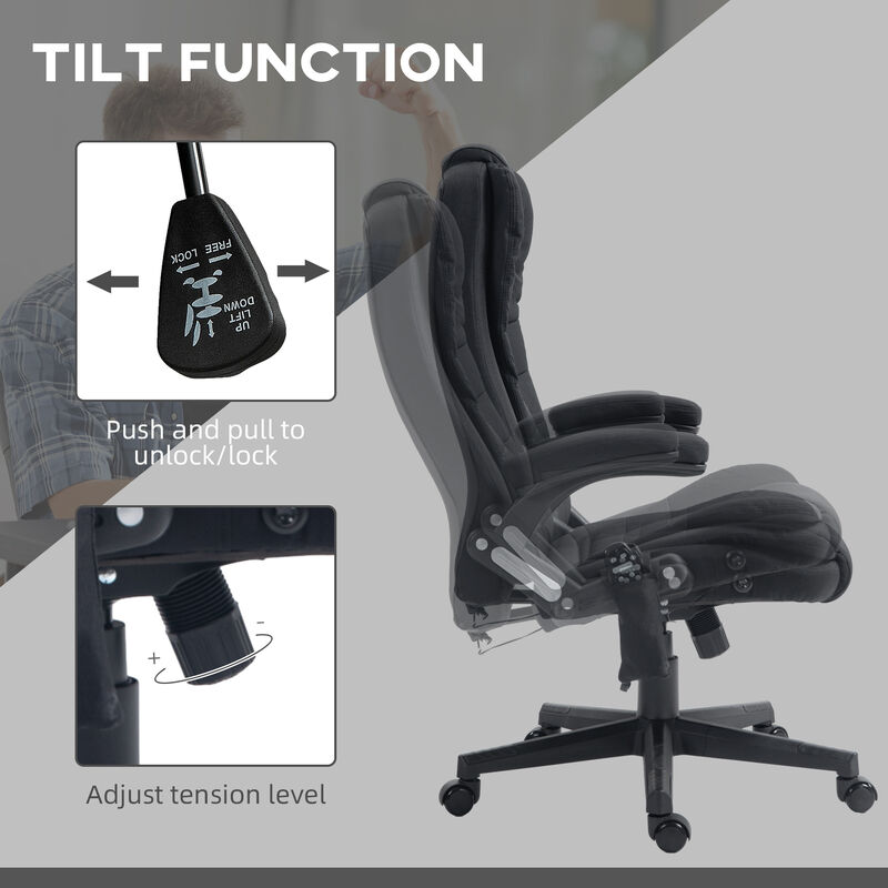 Hivvago Massage Office Chair with Heat and Reclining Back image number 6