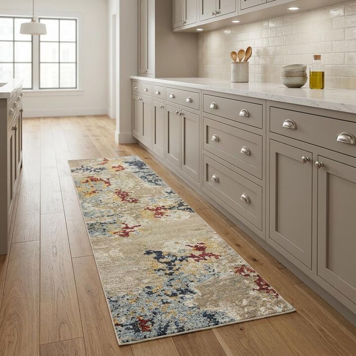 HomeRoots Abstract Runner Rug
