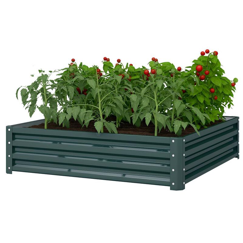 Hivvago 4' x 4' Garden Bed with Durable Metal Construction image number 0