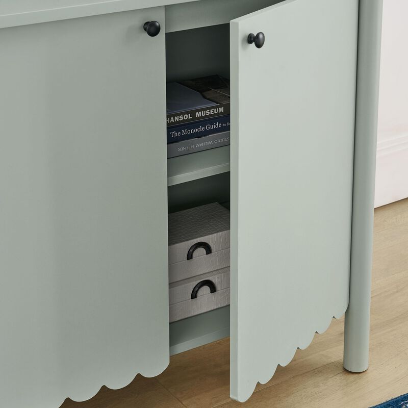 Modway Emmeline 2-Door Scalloped Sideboard in Light Gray image number 4