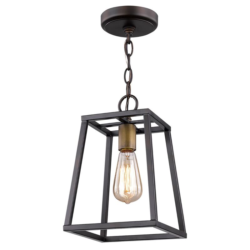 Hivvago Antique Bronze Metal Tapered Hanging Light
