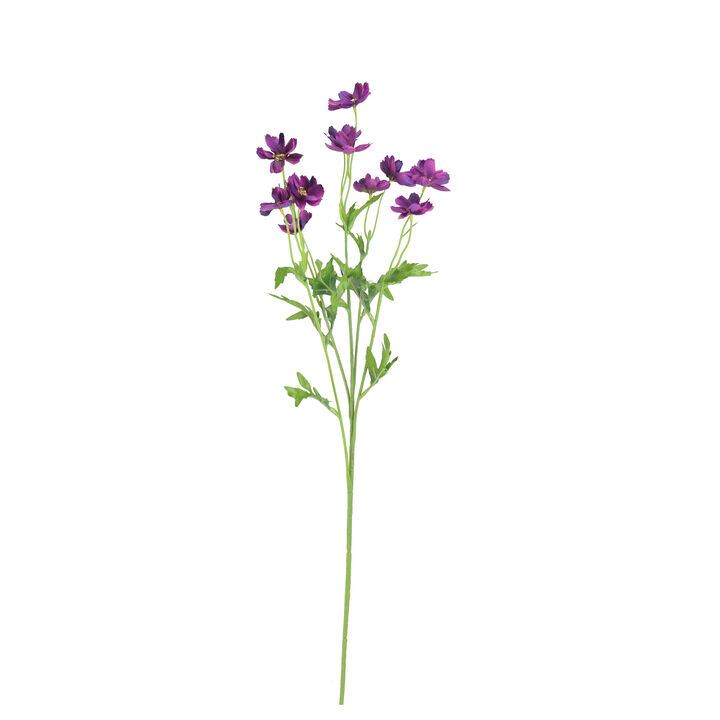 27" Violet Mini Cosmos Flower Artificial Floral Spray