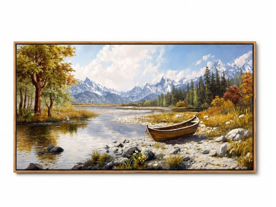 Fall Mountain Landscape Wall Art Nature Forest Canvas Living Room Bedroom Dining