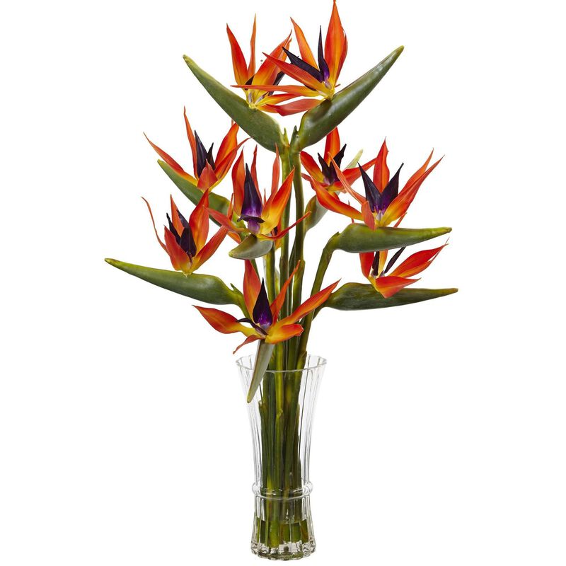 Nearly Natural 32-in Large Birds of Paradise in Vase image number 1