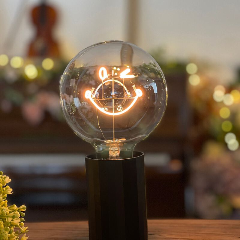 Bulb SMILEY WORLD KIDNESS Amber with Base Table Lamp PORTABLE Pop image number 3