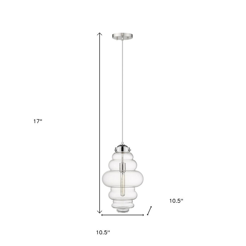 Hivvago Ballina 1-Light Polished Nickel Mini-Pendant