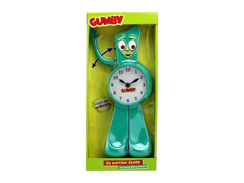 Croce Gumby Motion Waving Arm Tall Wall Clock 13 Inch Retro Home Decor image number 2