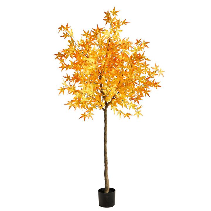 Nearly Natural 6-ft Autumn Maple Artificial Tree