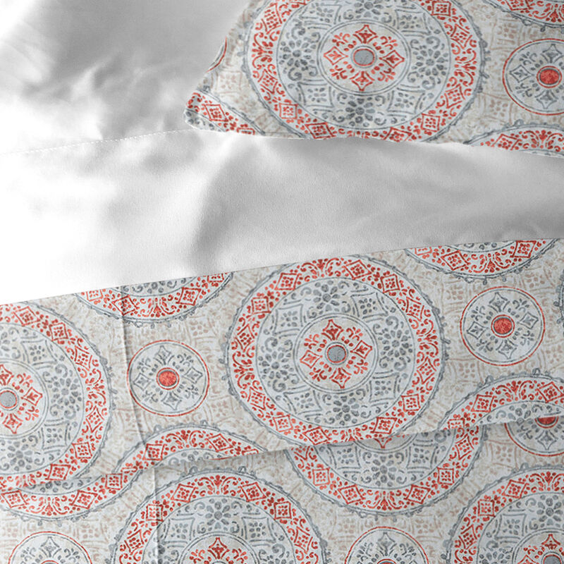 6ix Tailors Fine Linens Zayla Coral Comforter Set