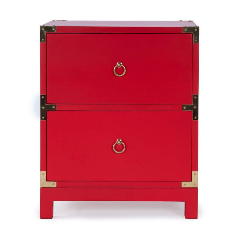 Butler Specialty Ardennes Campaign End Table, Red