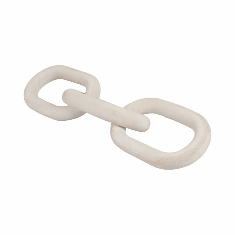 28" 3 Wooden Links, White image number 1