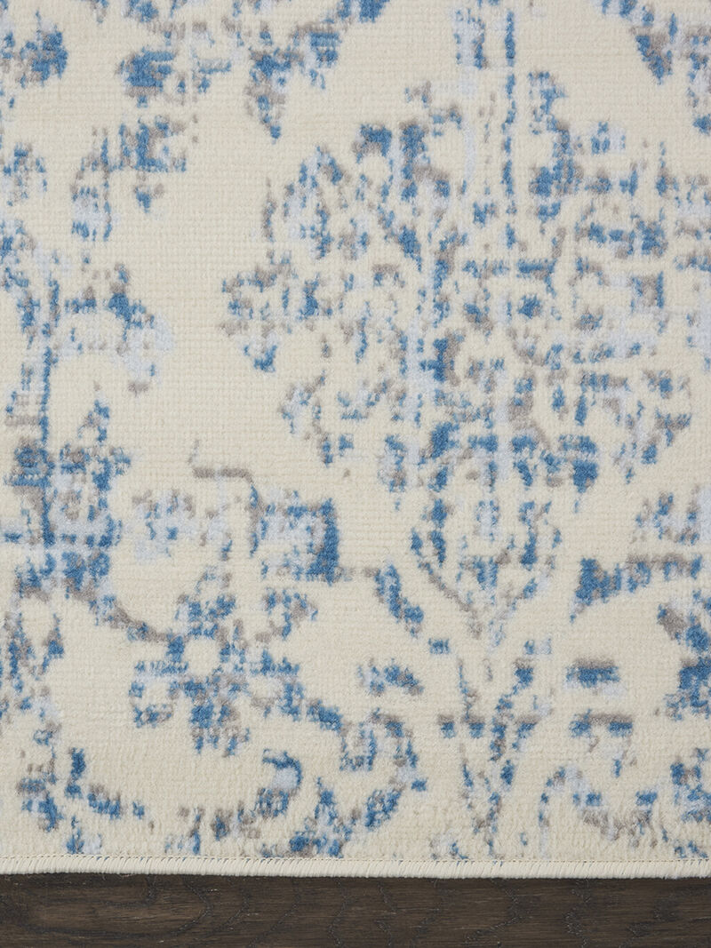 Jubilant JUB09 Ivory/Blue 2'3" x 7'3" Rug