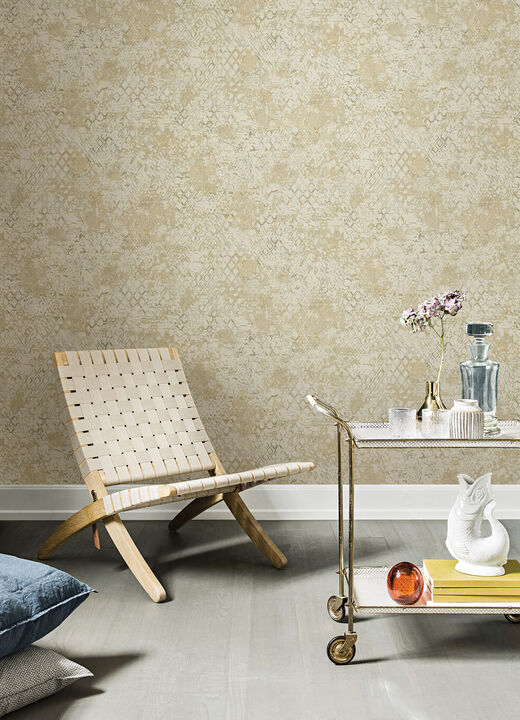 Zilarra Taupe Abstract Snakeskin Wallpaper (Set of 2)