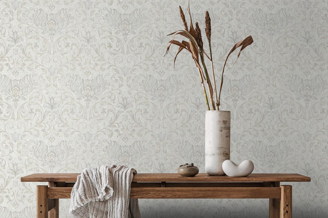 City Romance Damask Beige Wallpaper 35148