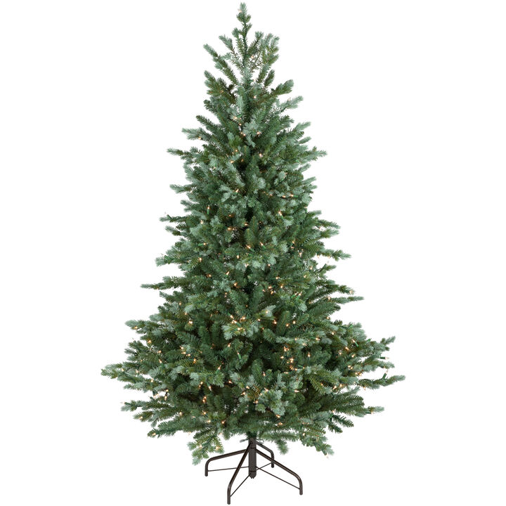 6' Pre-Lit Blue Spruce Artificial Christmas Tree  Clear Lights