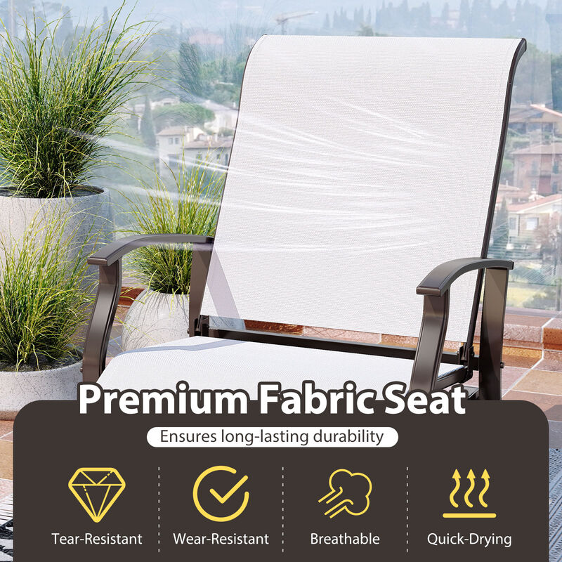 2-Piece Patio Glider Chairs with Ergonomic Backrest and Seat image number 5
