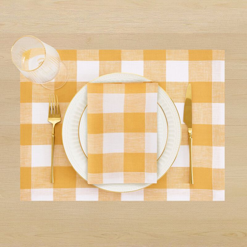 Linen Placemats - Buffalo Check image number 1
