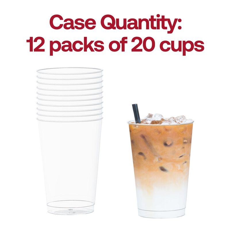 12 oz. Clear White Plastic Party Cups (240 Cups) image number 4