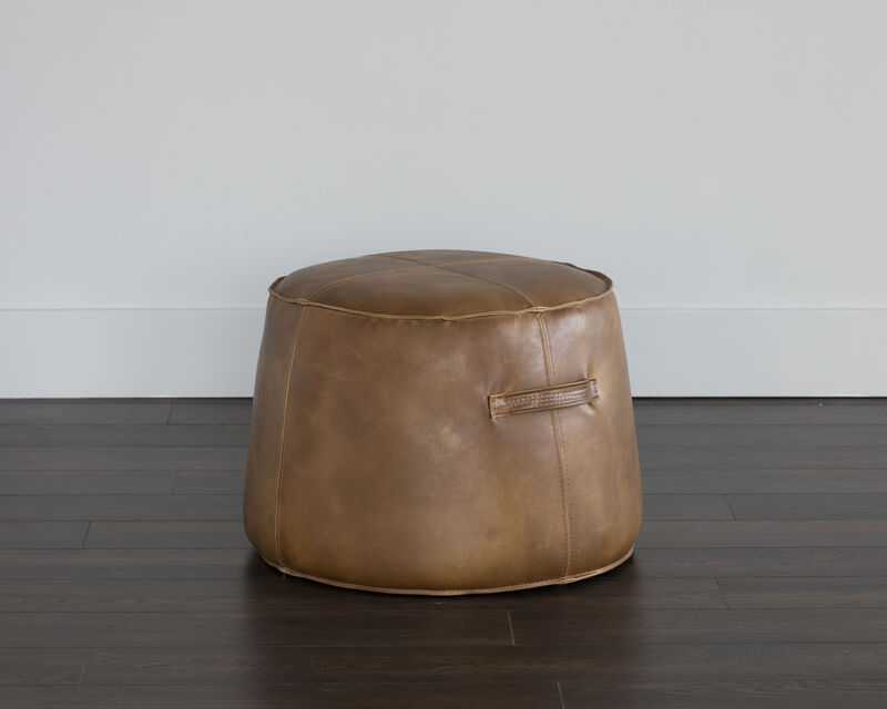 Everly Tobacco Tan Ottoman image number 2