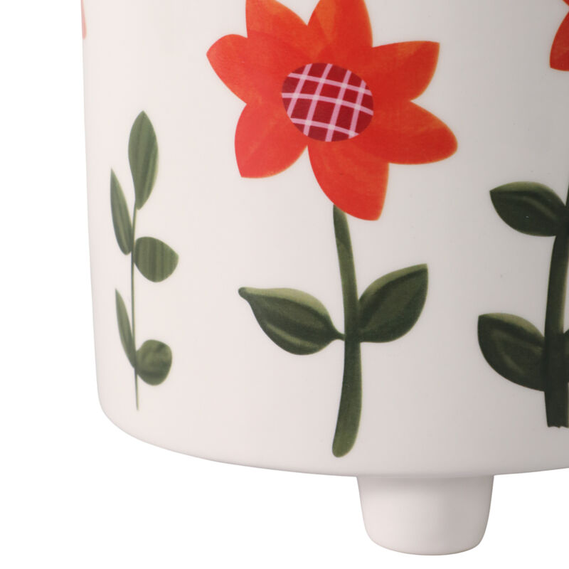 6" Footed Hand Painted Planter, Multi image number 4