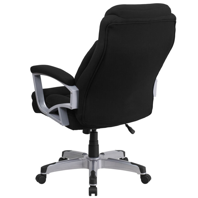 HERCULES Series Big & Tall 500 lb. Rated Black Fabric Executive Swivel Ergonomic Office Chair with Arms image number 7