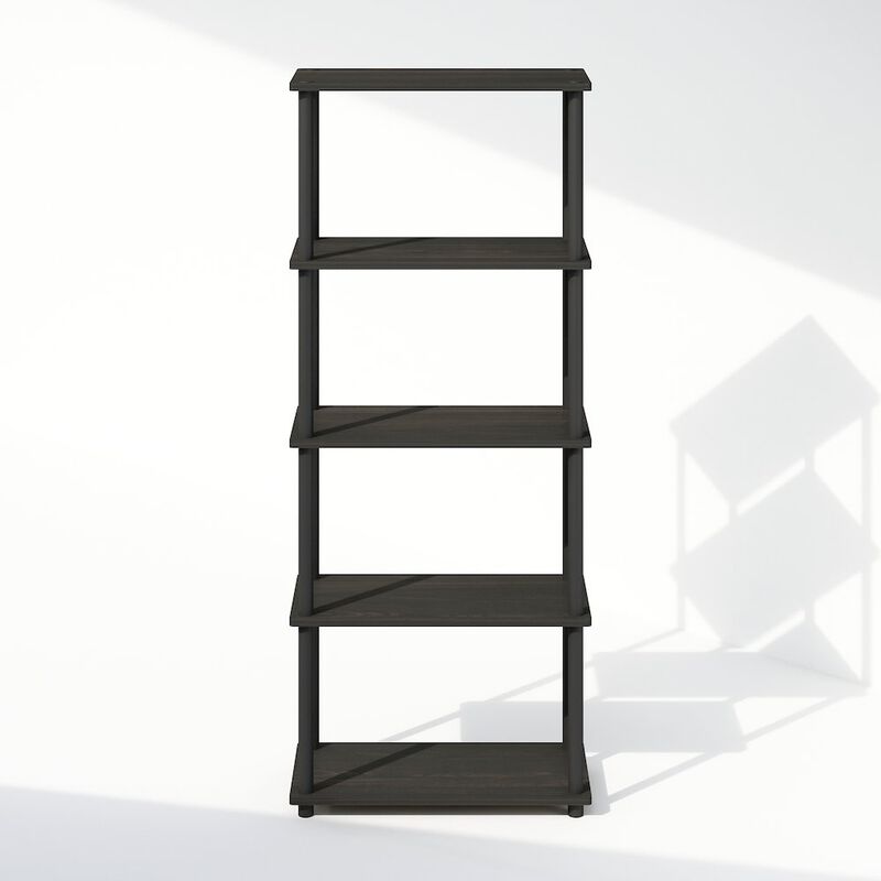 Turn-N-Tube 5-Tier Multipurpose Compact Display Rack, Shelving Unit, Bookcase