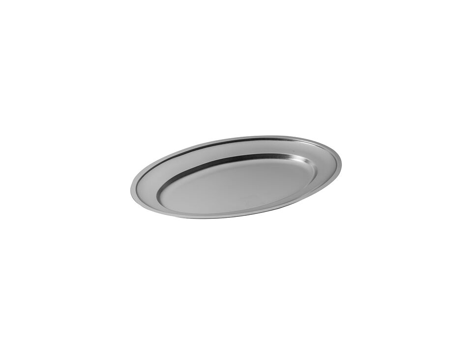 Oval Tray in Pewter Silver