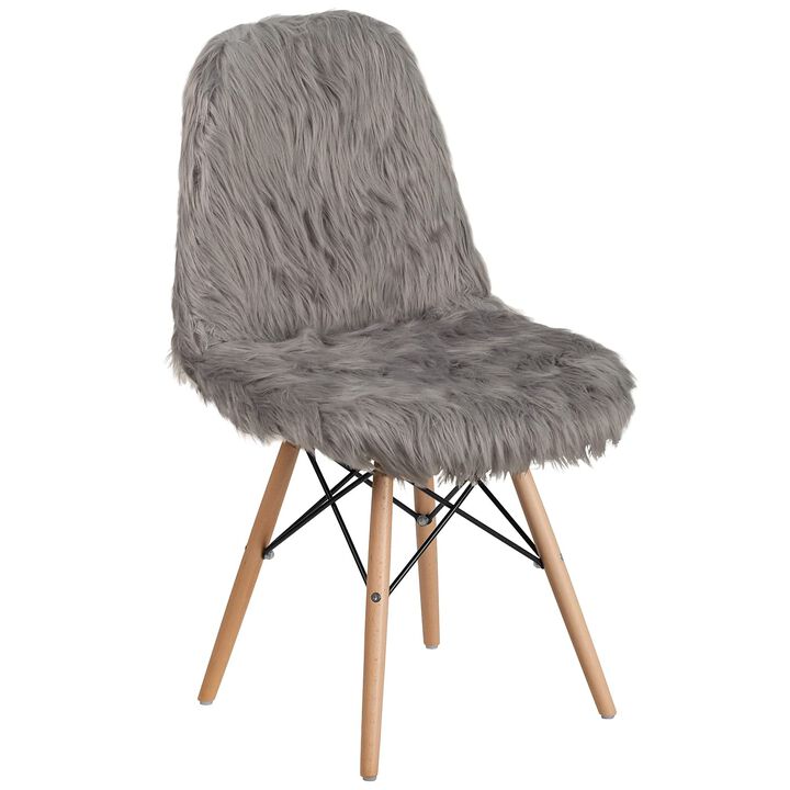 Flash Furniture Shaggy Dog Charcoal Grey Accent Chair