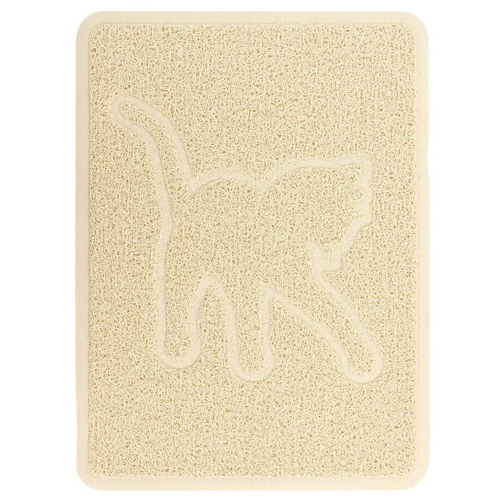Gibson Everyday Pet Elements 18.5 x 13.78 Inch Cat Silhouette Placemat in Tan